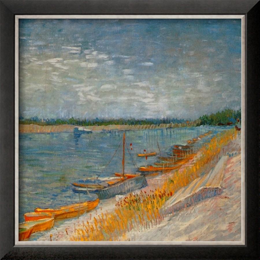 Canots Amarres - Van Gogh Painting On Canvas